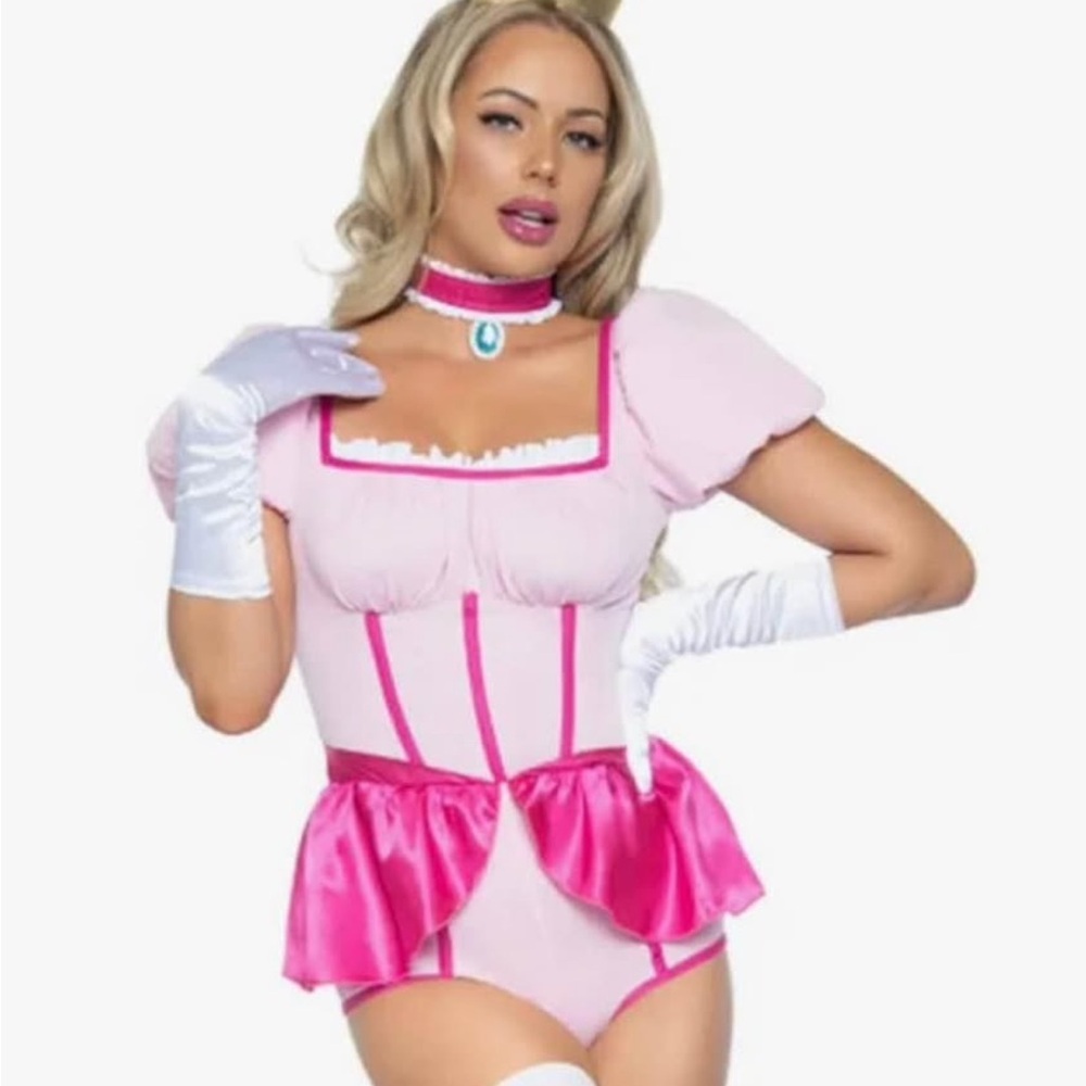 Pink Princess Costume Bodysuit with tutu 
Peach princess